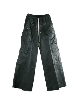 Rick Owens zip-detail Leather Trousers | Black | FARFETCH EG