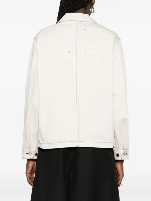 Song For The Mute Art patch-pocket Topstitch Jacket | Neutrals