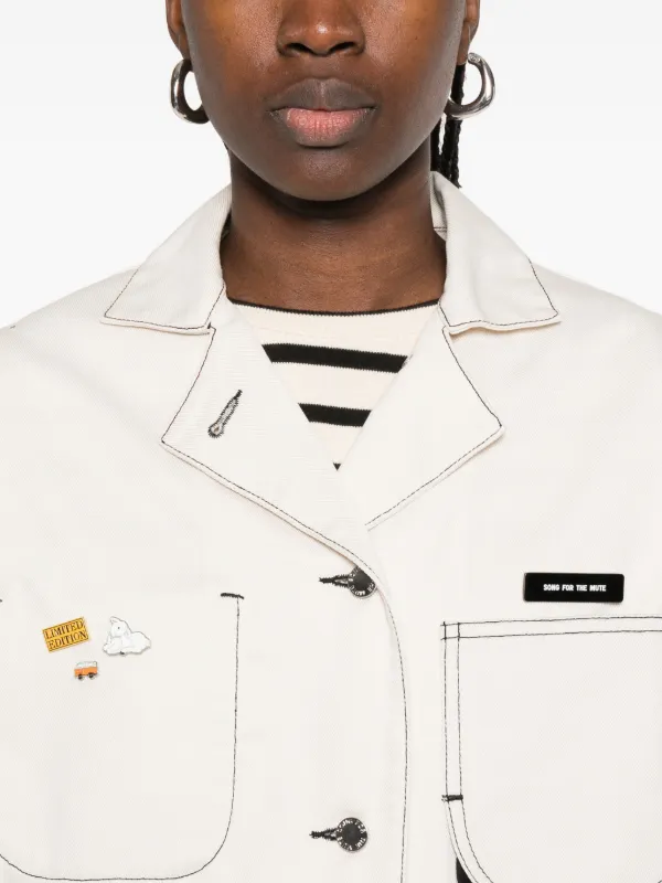 Song For The Mute Art patch-pocket Topstitch Jacket | Neutrals