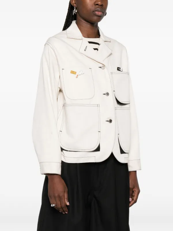 Song For The Mute Art patch-pocket Topstitch Jacket | Neutrals