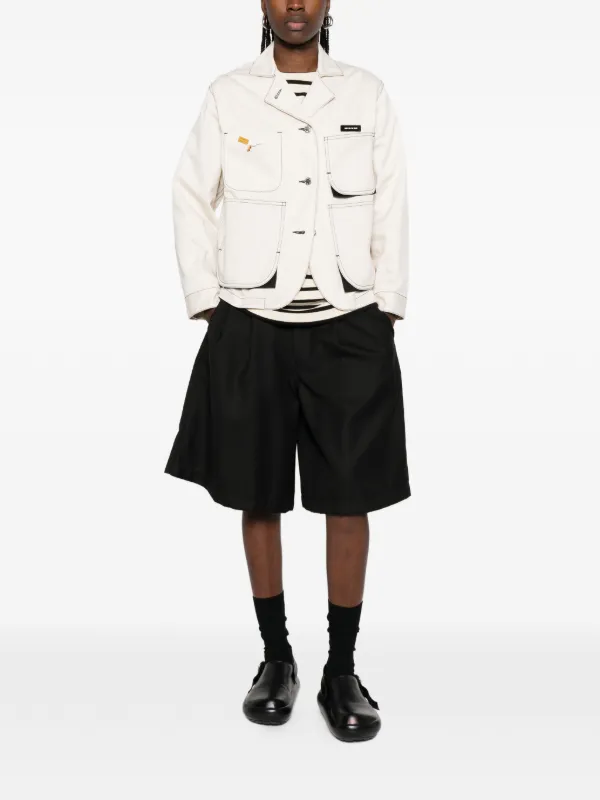 Song For The Mute Art patch-pocket Topstitch Jacket | Neutrals