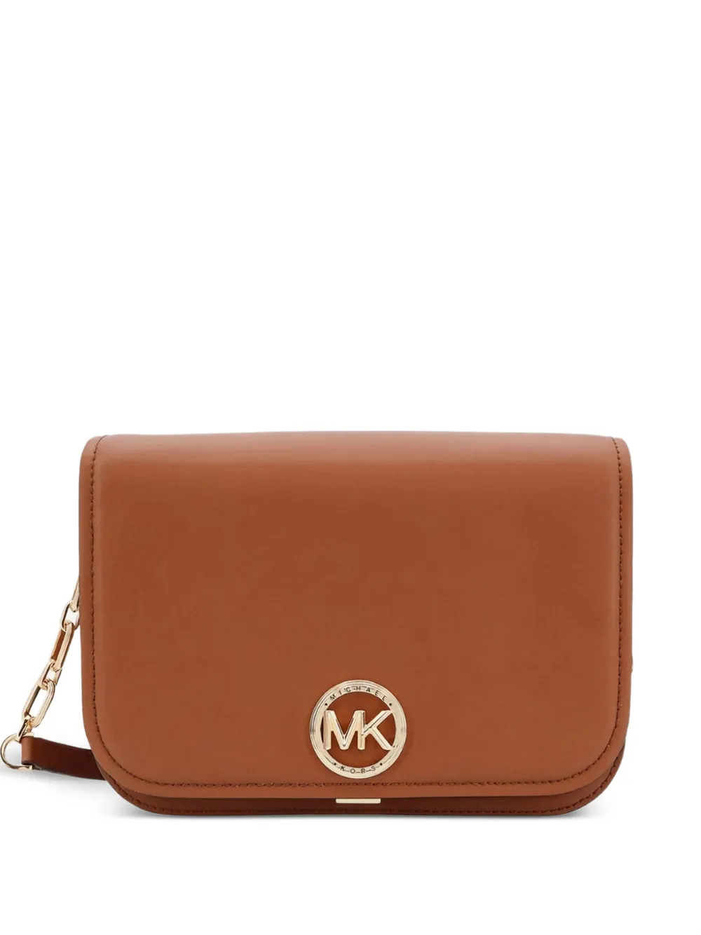 Michael Michael Kors chain detail logo shoulder bag - Brown