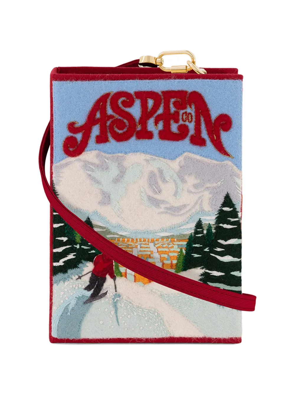 Olympia Le-Tan Clutch Aspen con ricamo - Blu