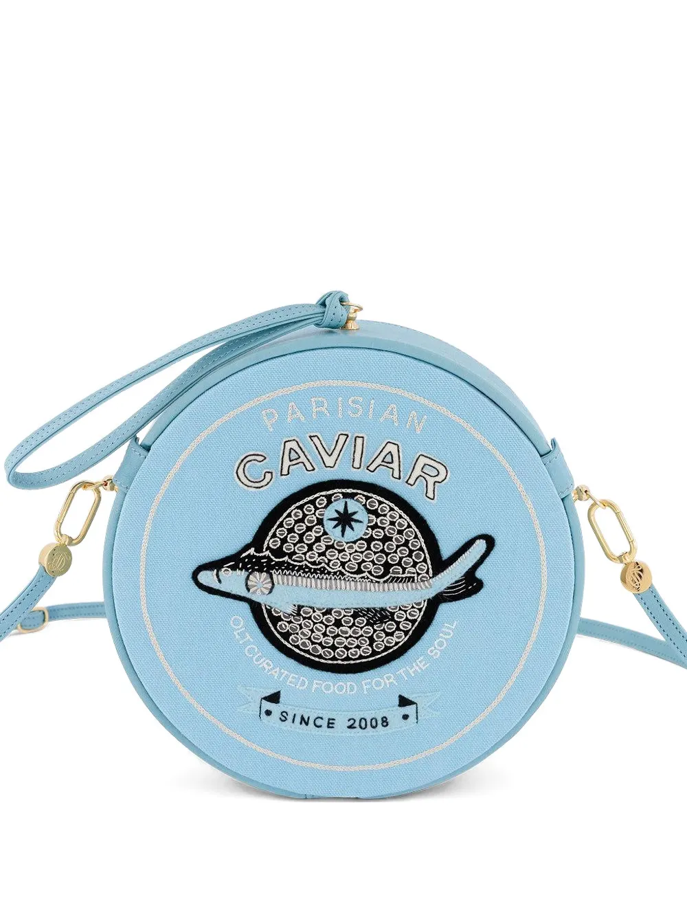 Olympia Le-Tan Borsa a spalla Parisian Caviar oversize - Blu
