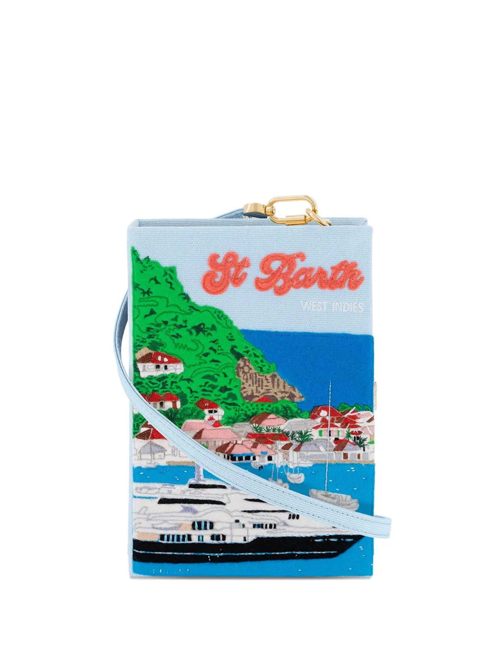 Olympia Le-Tan Borsa a spalla con applicazione - Blu