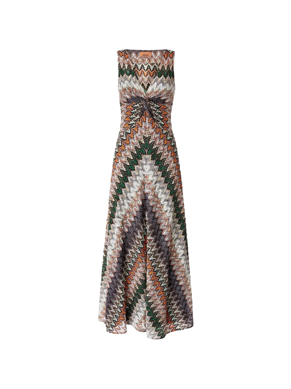 Missoni V-neck patterned maxi dress - Neutrals