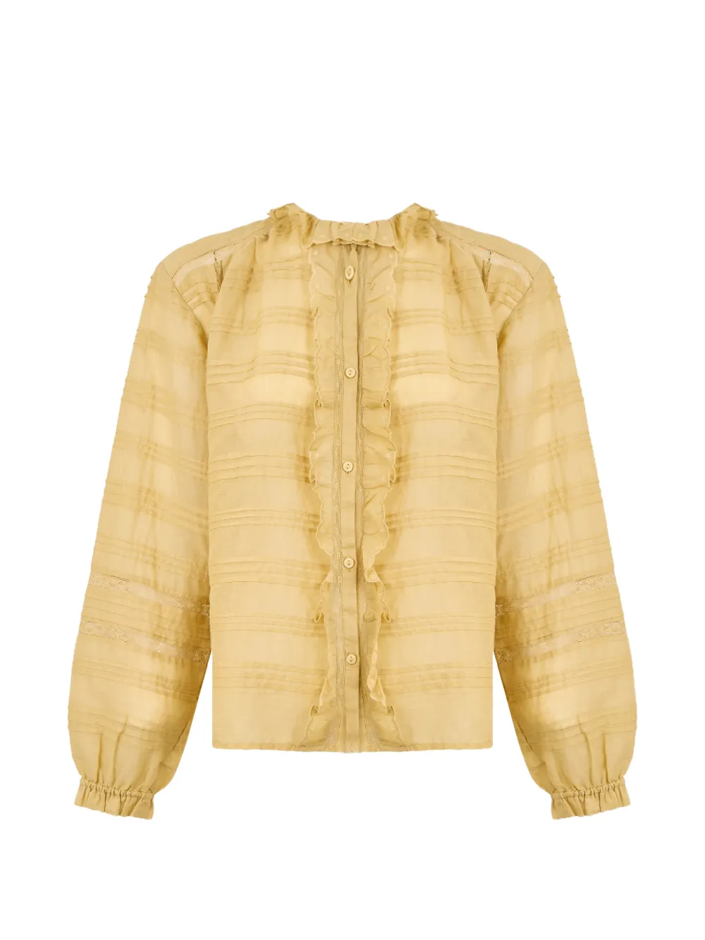 MARANT ÉTOILE Peline ruffled button blouse - Giallo