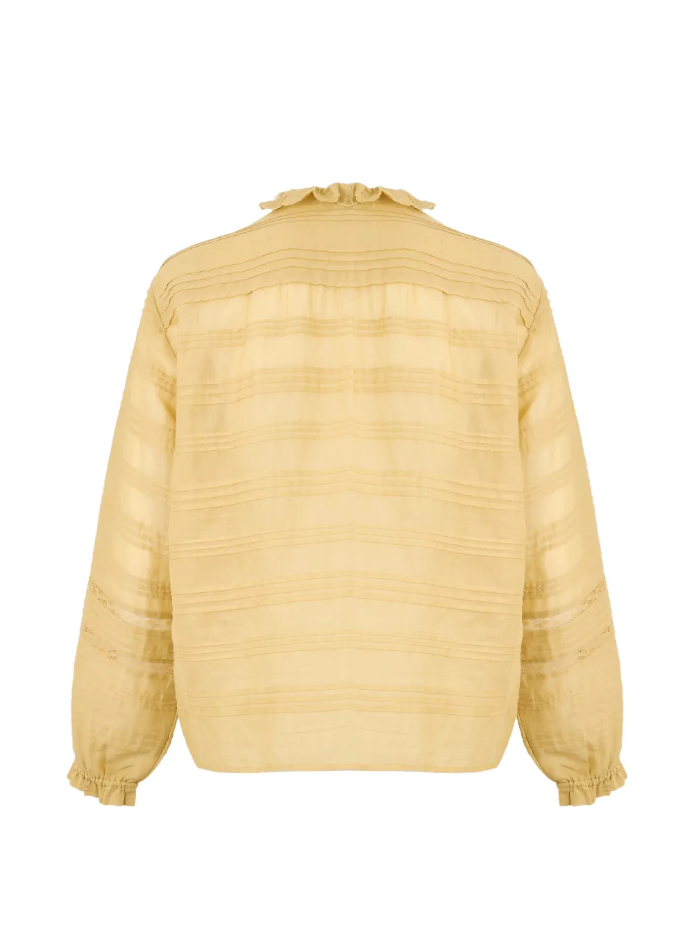 MARANT ÉTOILE Peline Ruffled Button Blouse in Yellow, view 3