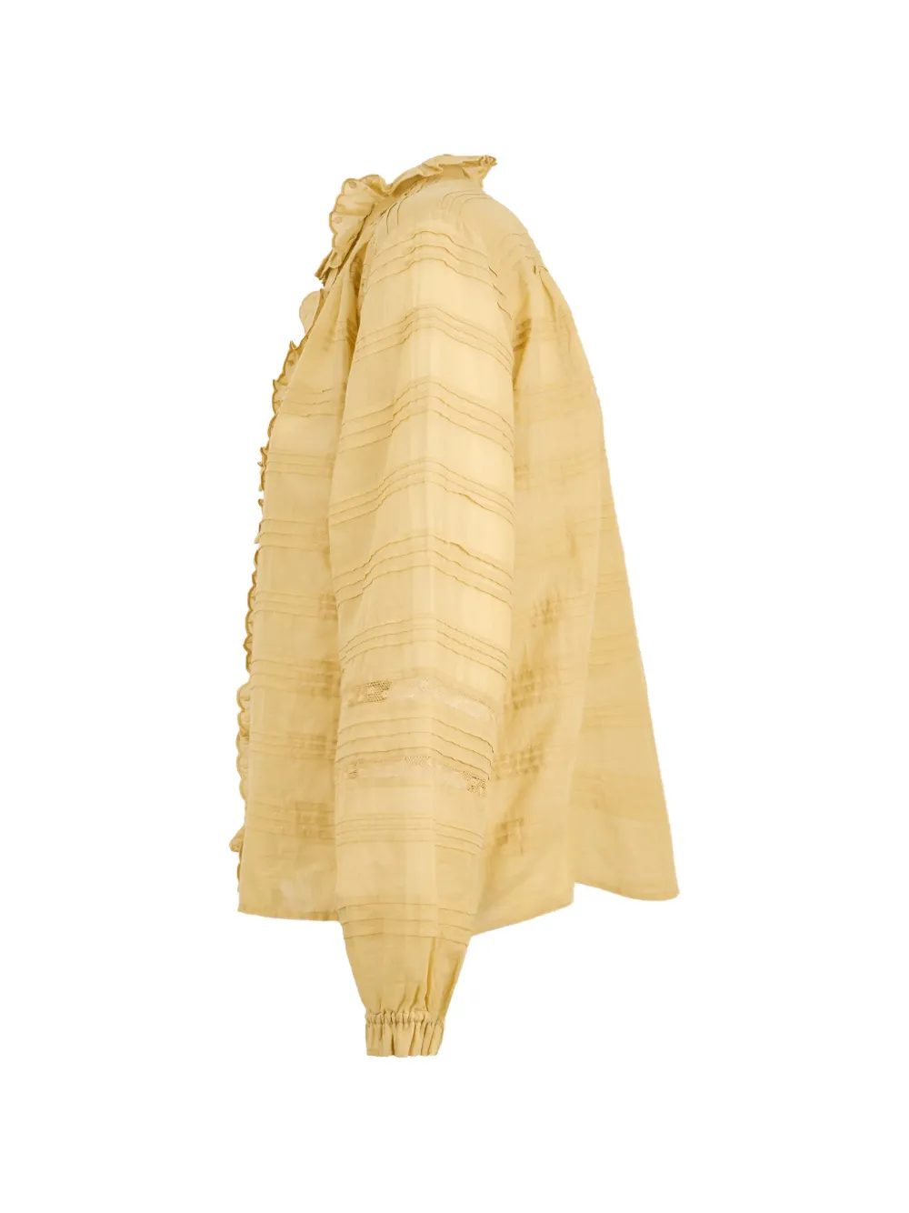 MARANT ÉTOILE Peline Ruffled Button Blouse in Yellow, view 2