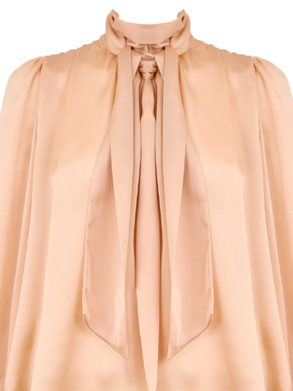 Ulla Johnson Ornament blouse met gestrikte hals Beige