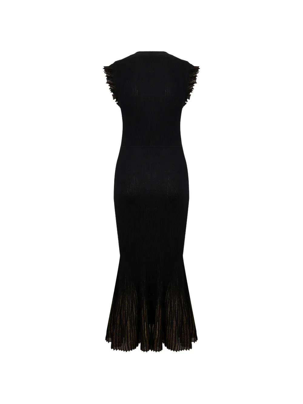 Ulla Johnson Noelle midi-jurk met ruches Zwart