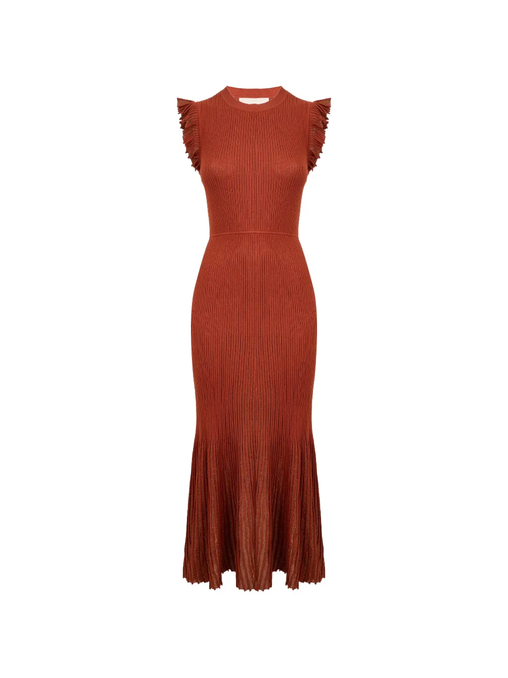 Ulla Johnson Noelle ruffled midi dress - Orange