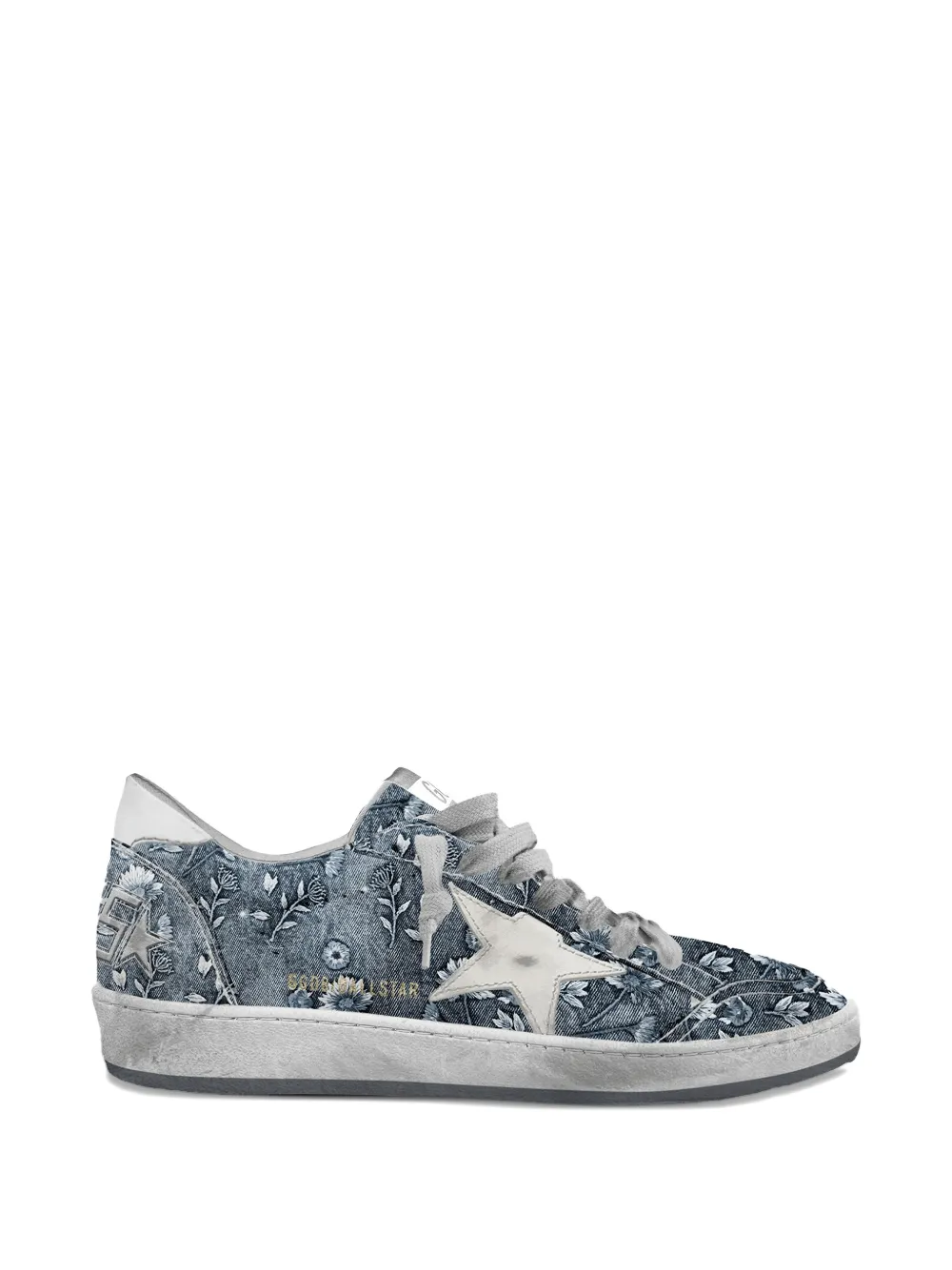 Golden Goose Ballstar sneakers met geborduurde bloemen Blauw