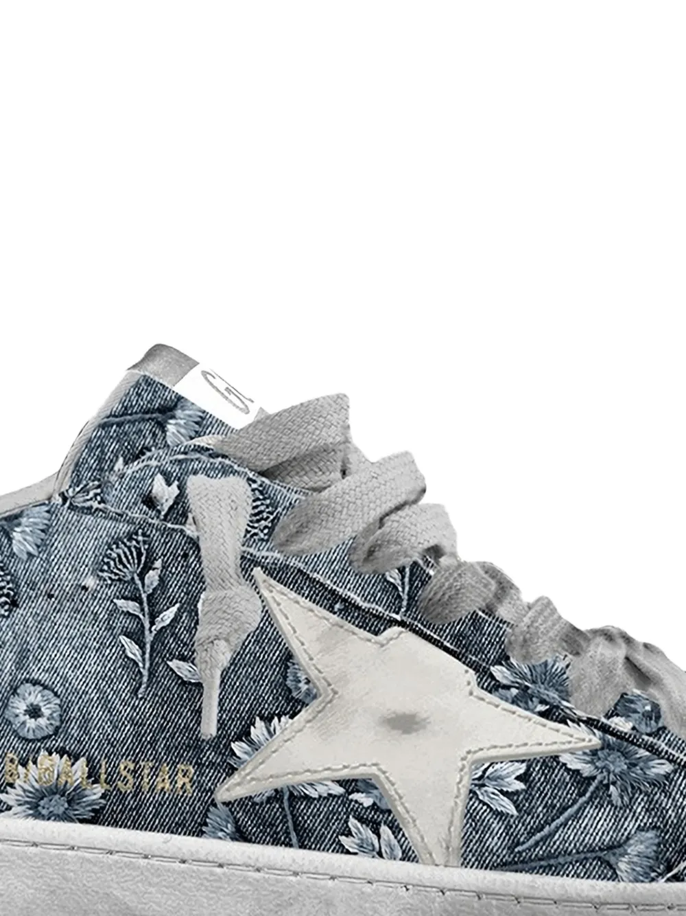 Golden Goose Ballstar sneakers met geborduurde bloemen Blauw