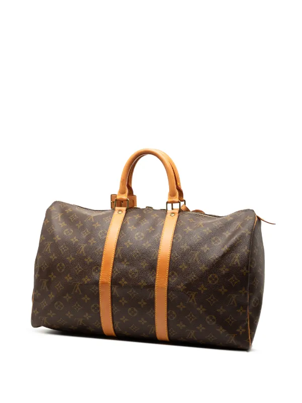 Louis Vuitton ボストンバッグ ブラウン　モノグラム　キーポル45 Louis Vuitton Pre-Owned 1992 モノグラム キーポル 45 ボストンバッグ