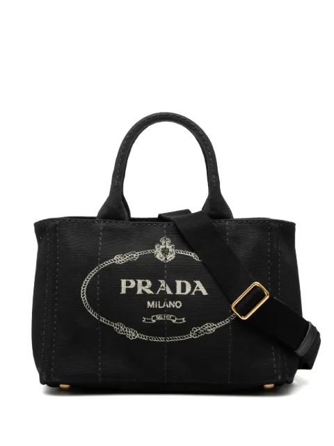 Prada Pre-Owned 2013-2025 Small Canvas Canapa Logo satchel