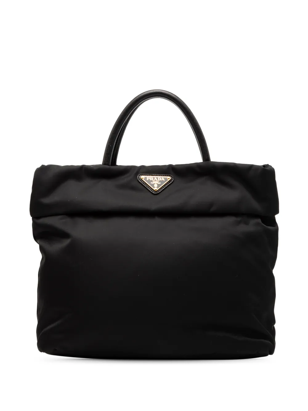 Prada Pre-Owned 2013-2025 Saffiano Trimmed Tessuto handbag - Black