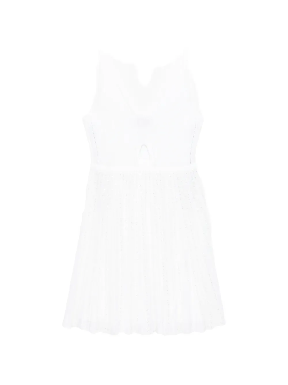 Missoni cut-out pleated mini dress - Bianco