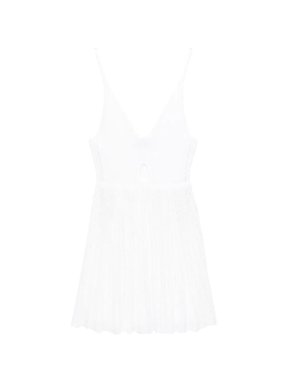 Missoni cut-out pleated mini dress - Bianco