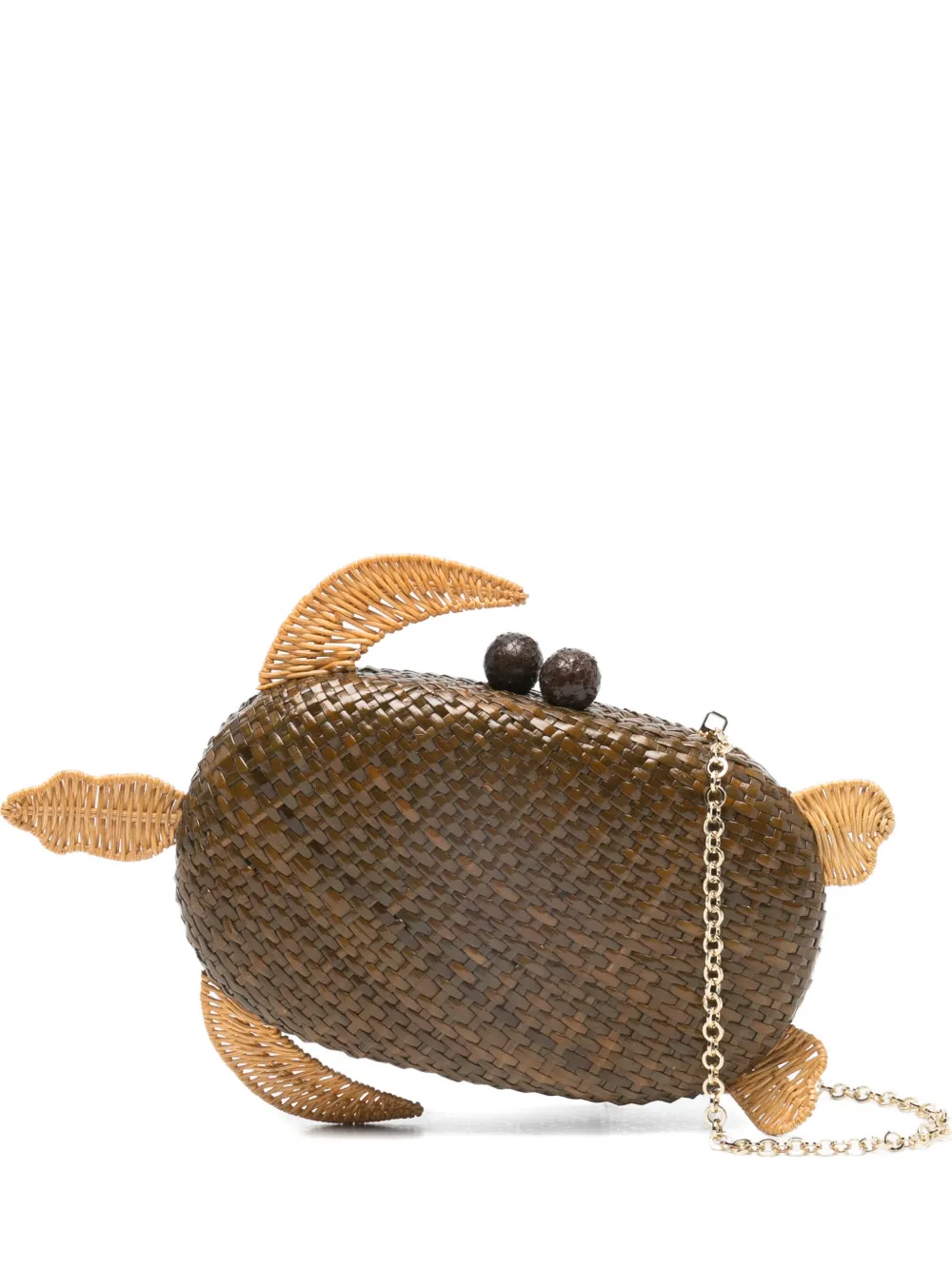 SERPUI Olivine turtle mini bag - Marrone