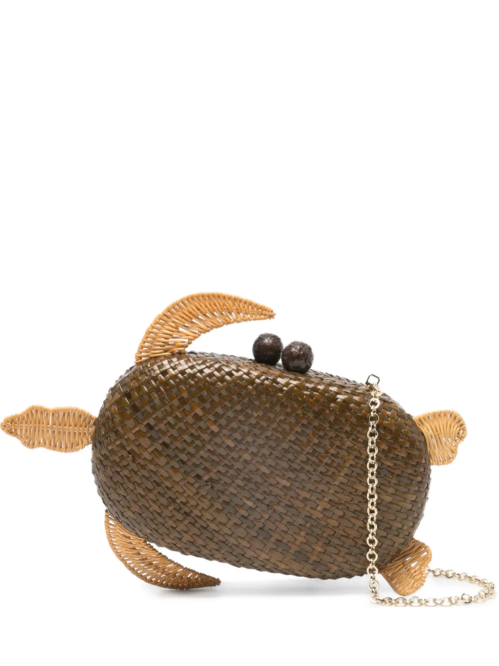 SERPUI Olivine turtle mini bag - Marrone