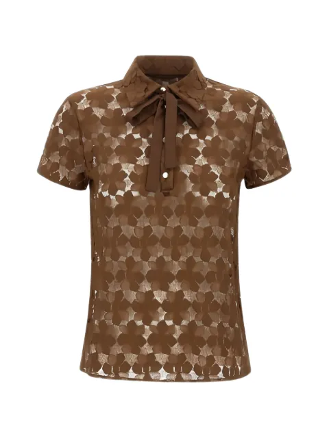 Max Mara Mstvello floral tie polo shirt