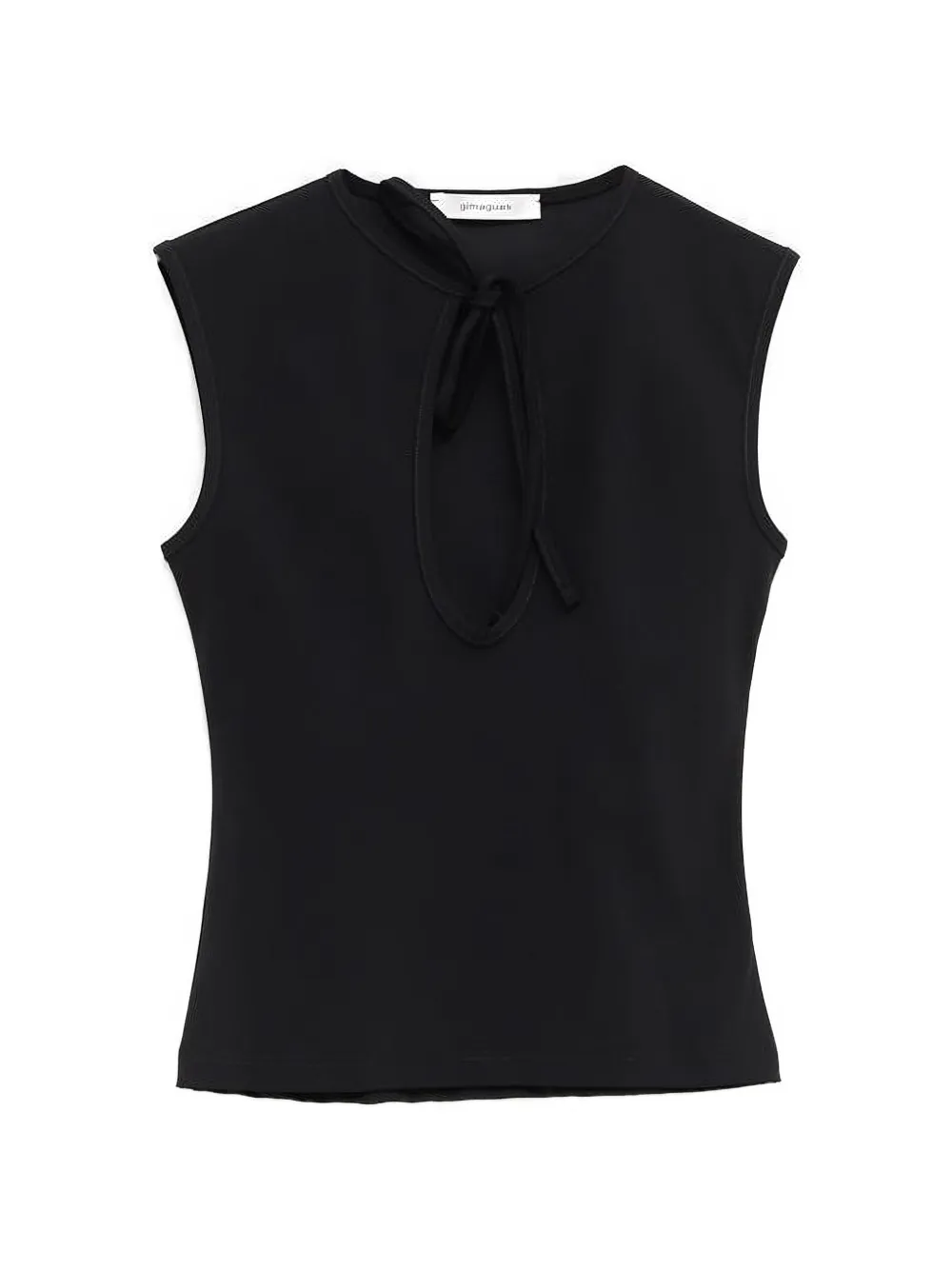 Gimaguas Anis open-front tie top - Nero