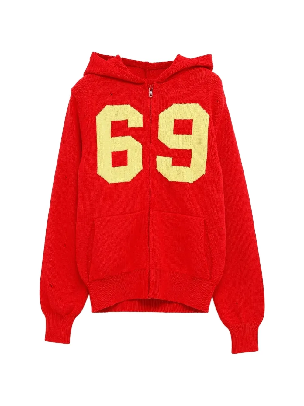 Gimaguas 69 front-zip hoodie - Rosso