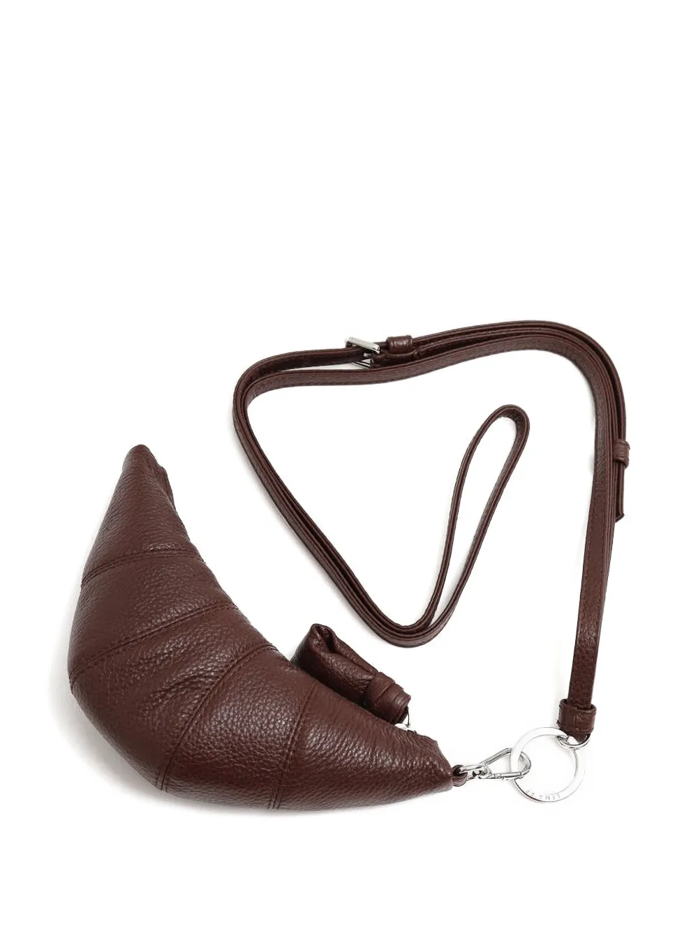 LEMAIRE Croissant leather mini bag - Marrone