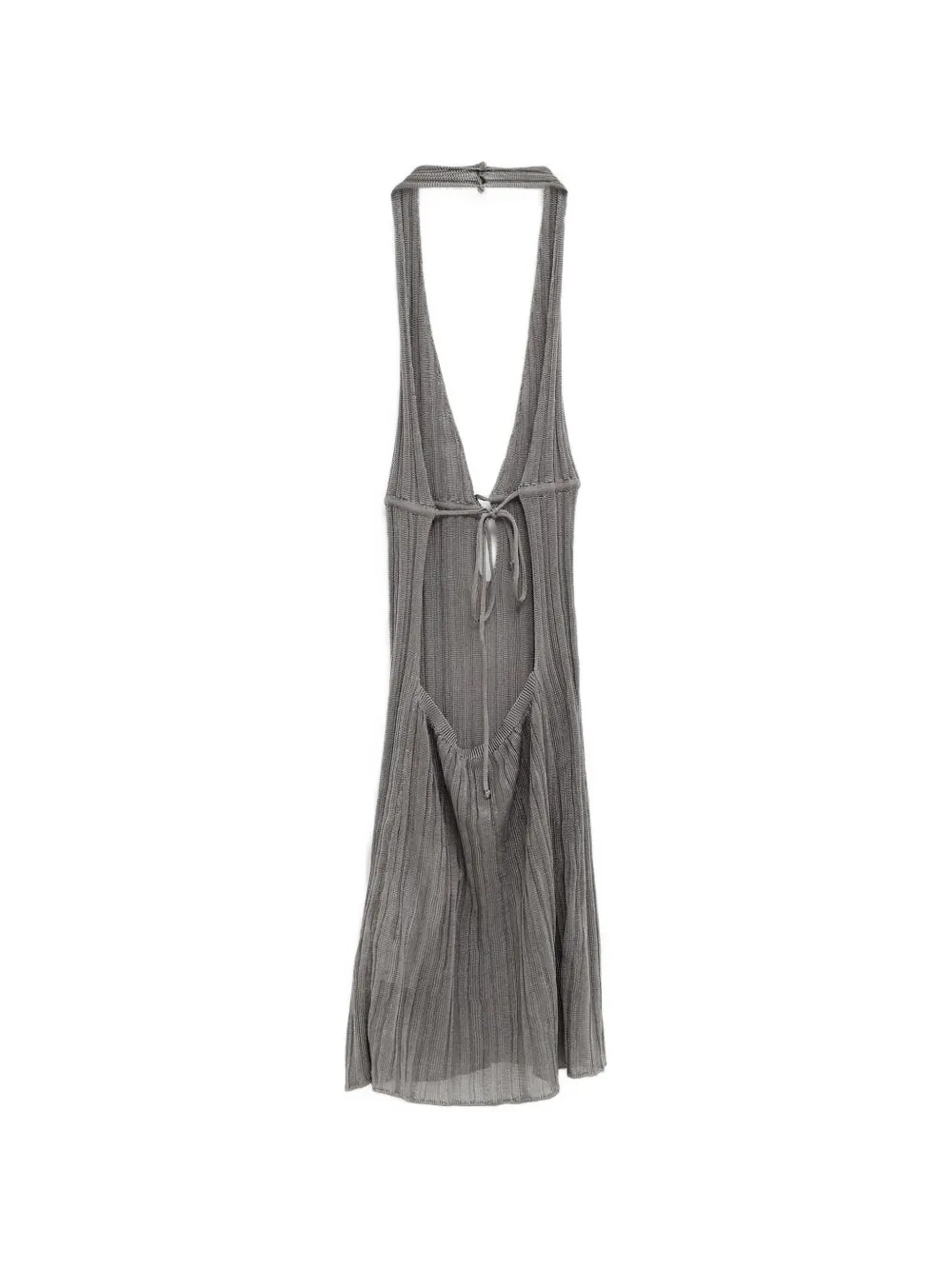  Gimaguas Rei Halter-neck Open-back Mini Dress - Grey 