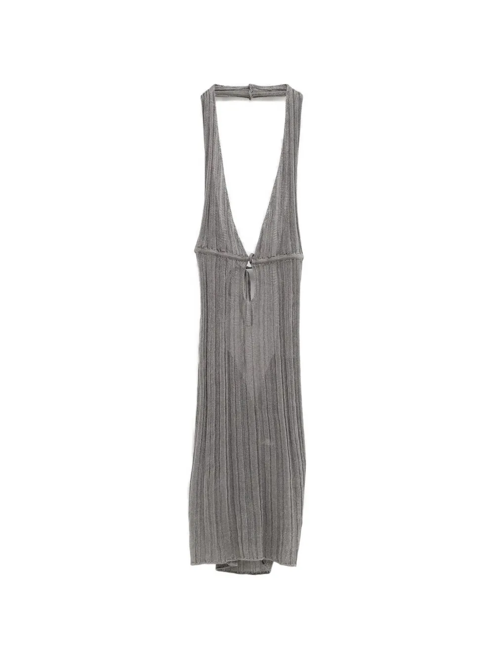 Gimaguas Rei halter-neck open-back mini dress - Grigio