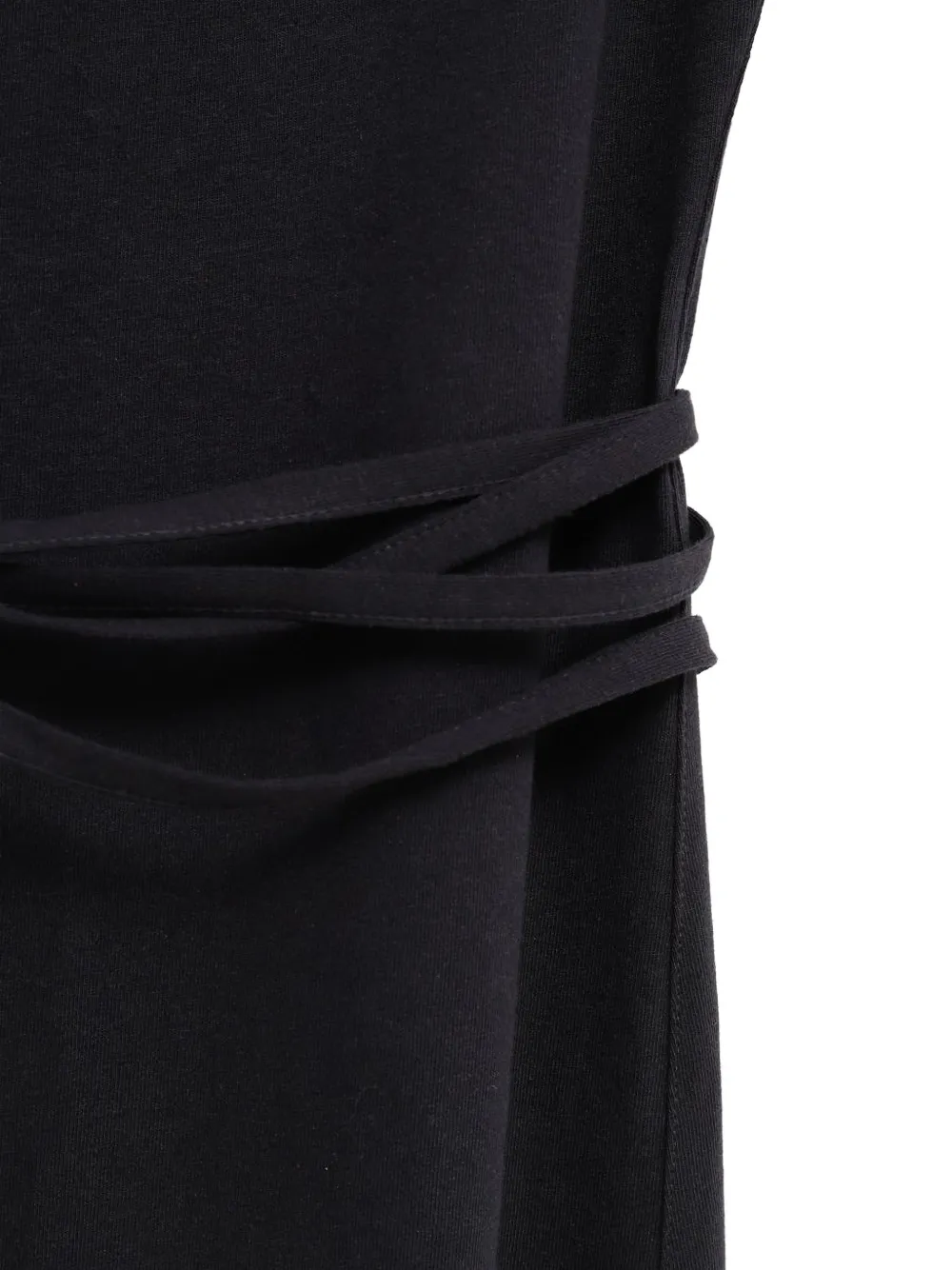 LEMAIRE Off-shoulder midi-jurk met gestrikte taille Zwart