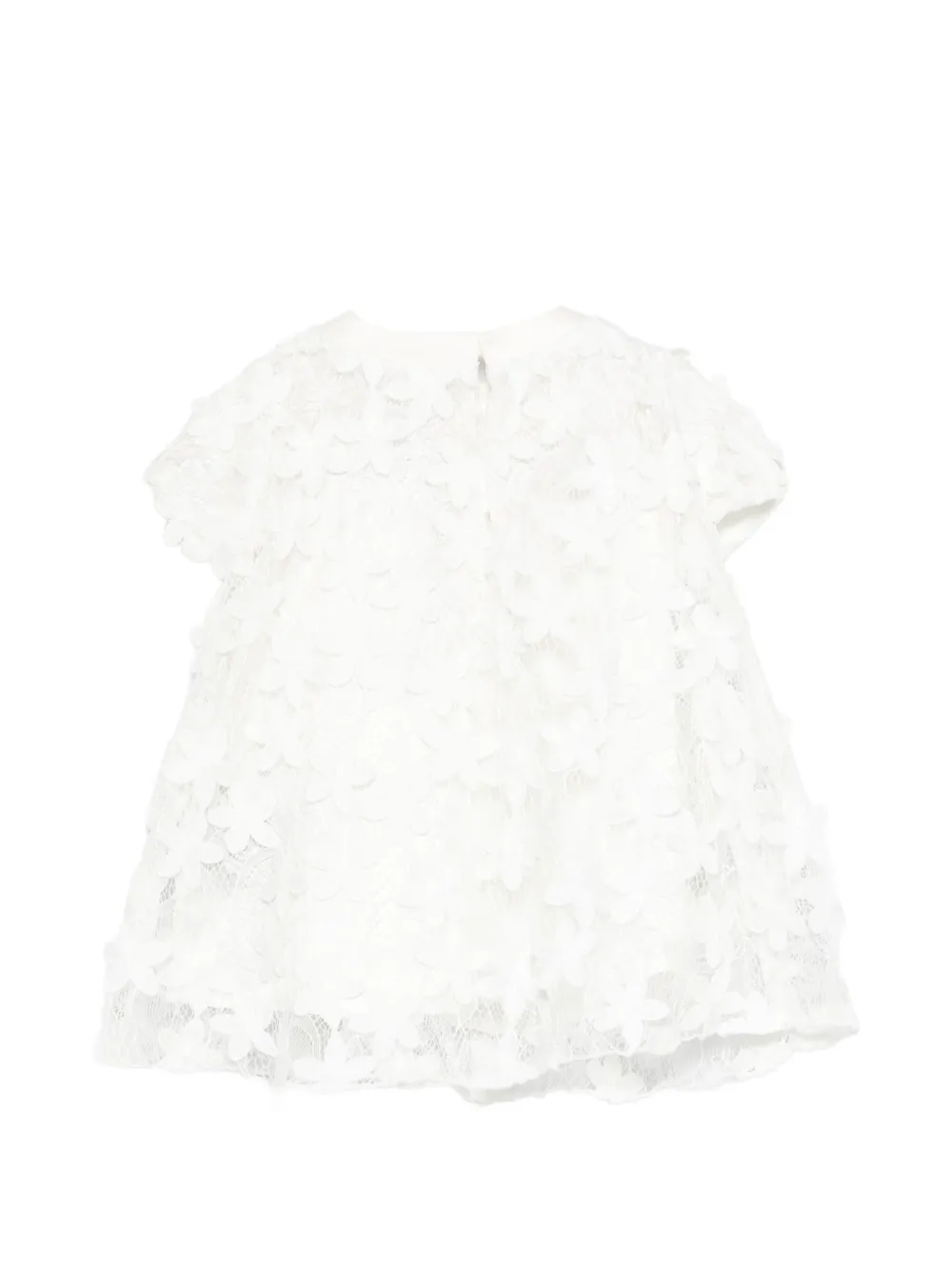 Balmain Kids Jurk met bloemenprint Wit