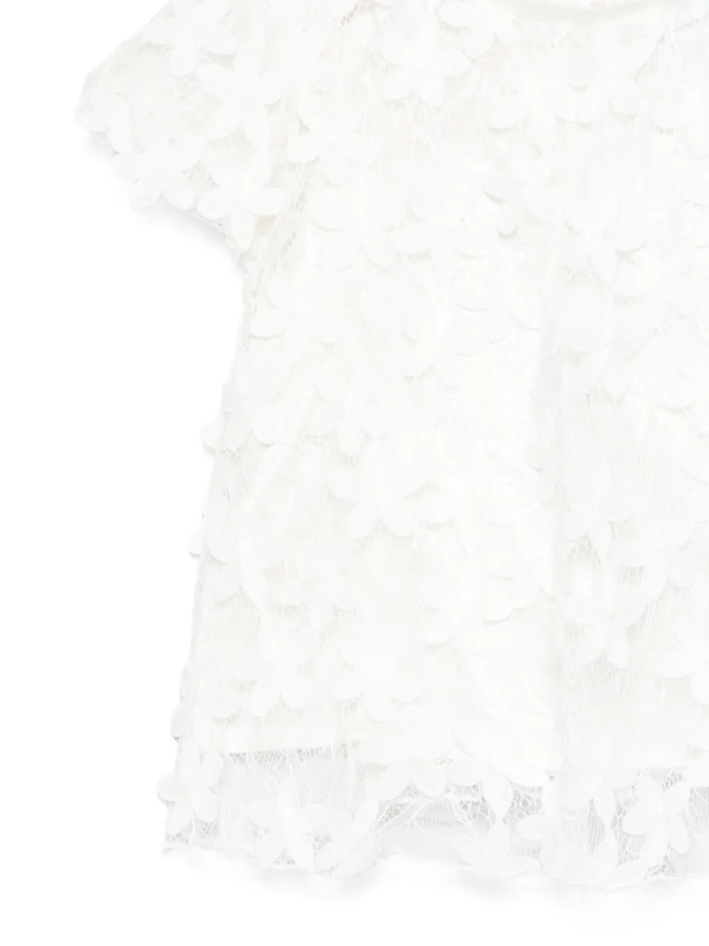 Balmain Kids Shirt met bloemenkant Wit