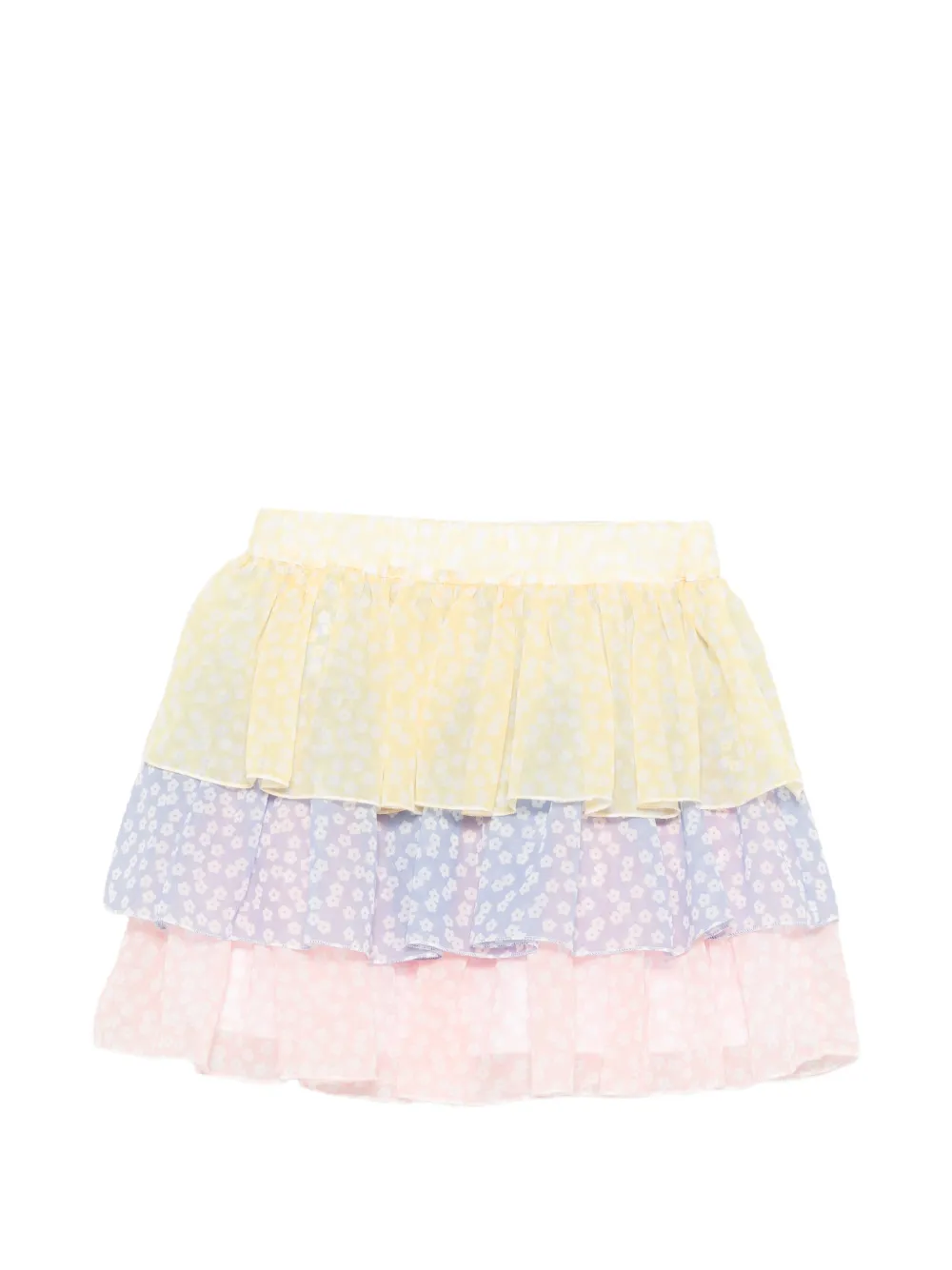 Stella McCartney Kids tiered floral skirt - Giallo