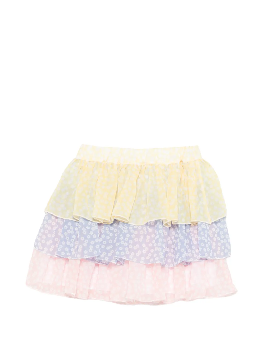 Stella McCartney Kids Gelaagde rok met bloemenprint Geel