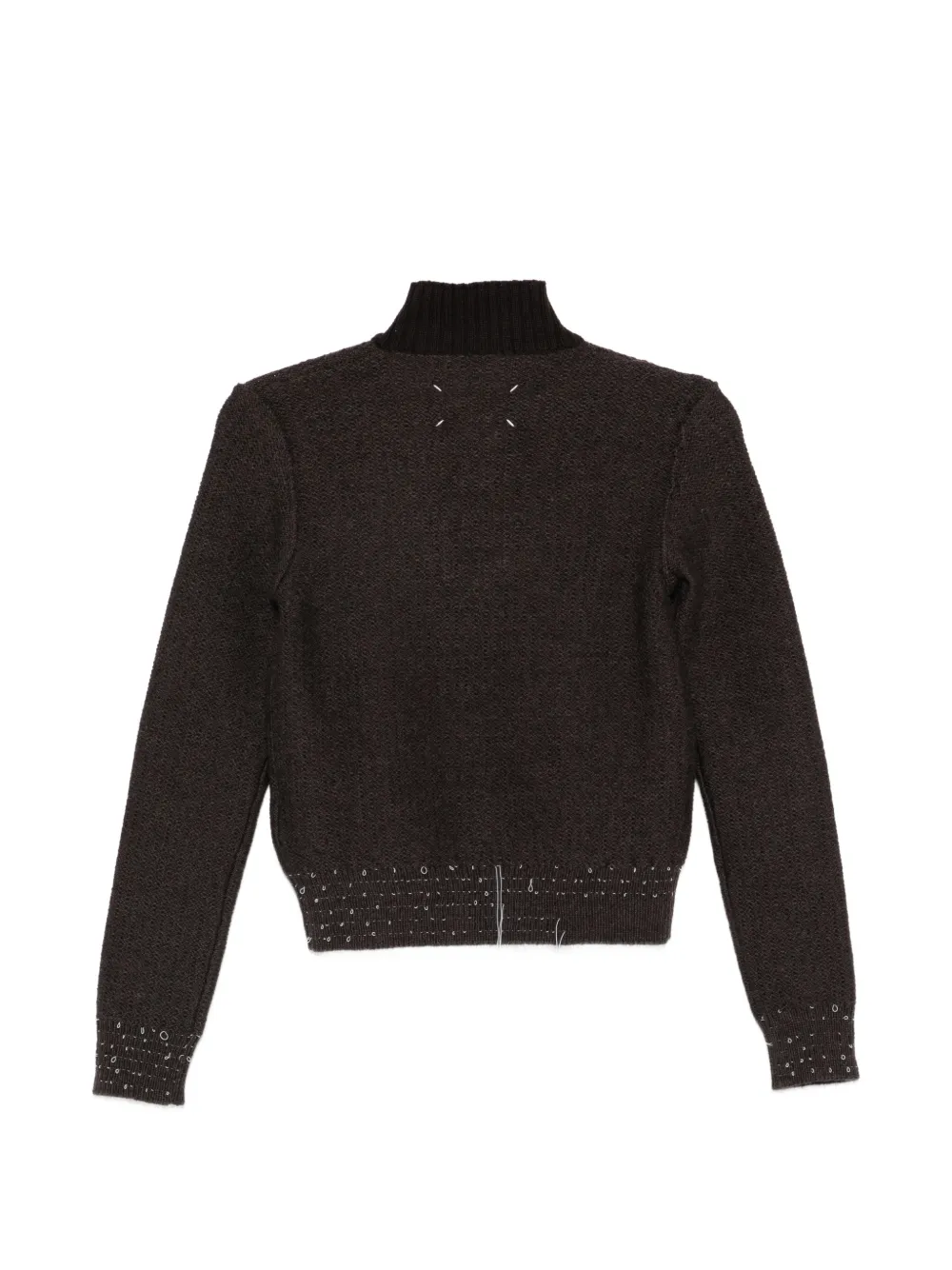 Maison Margiela Half-zip Sweater - Brown 
