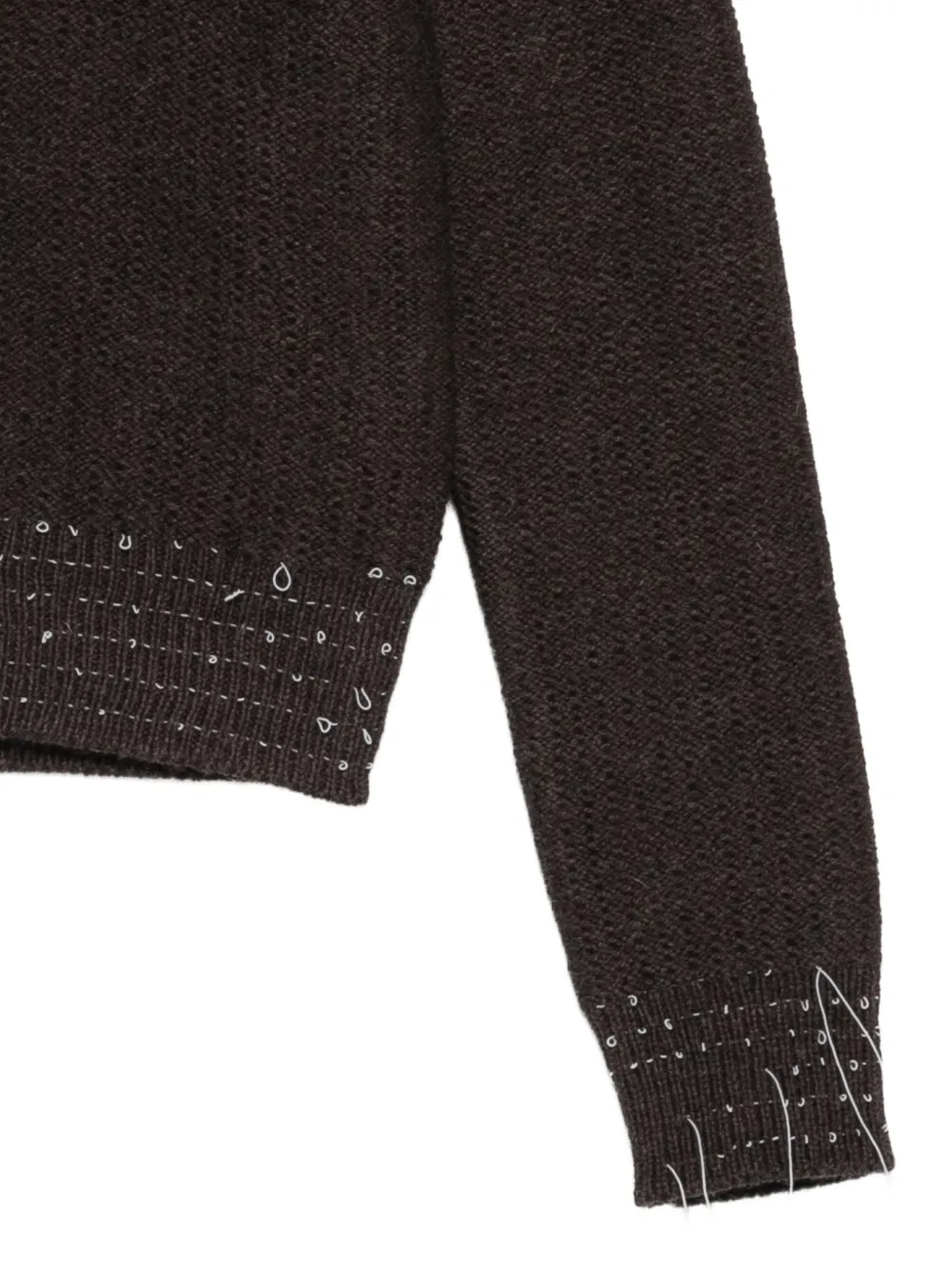  Maison Margiela Half-zip Sweater - Brown 