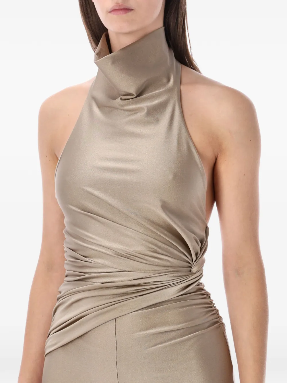  The Andamane Tatiana Halter-neck Knot Jumpsuit - Neutrals 