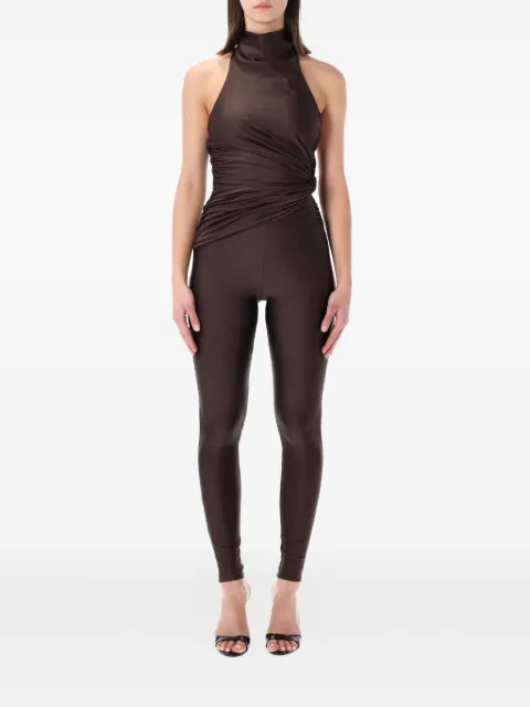THE ANDAMANE Tatiana halterneck twisted jumpsuit