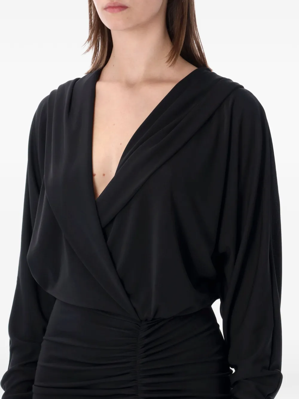 THE ANDAMANE Grace mini-jurk met capuchon Zwart