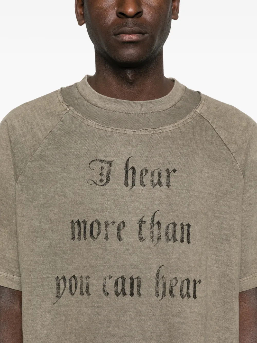 Undercover Katoenen T-shirt met grafische print Grijs