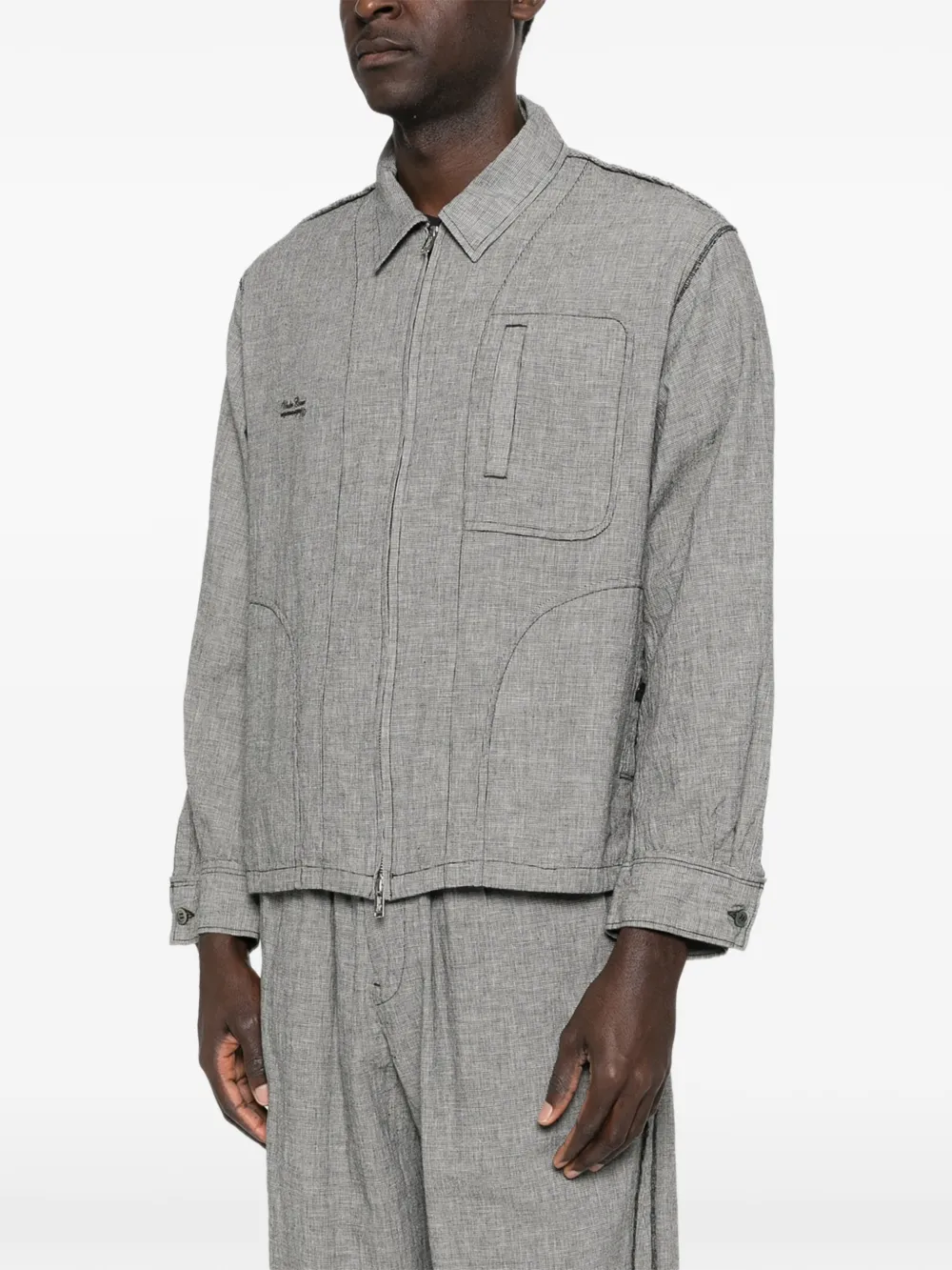  Undercover Zip-up Overshirt - Black 