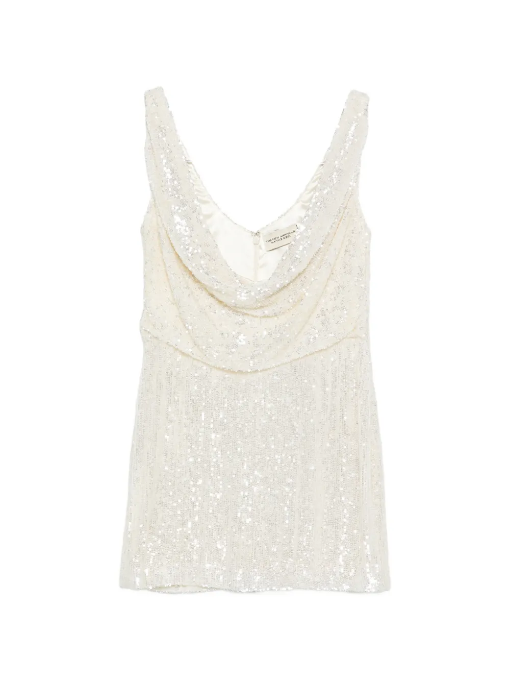 The New Arrivals Ilkyaz Ozel cowl-neck mini dress - Bianco