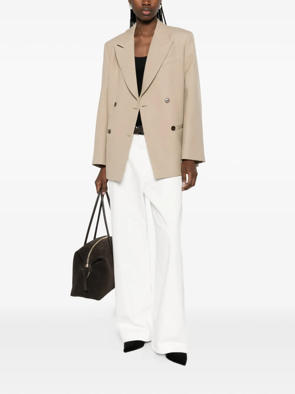 Double-Breasted Flap Pocket Jacket