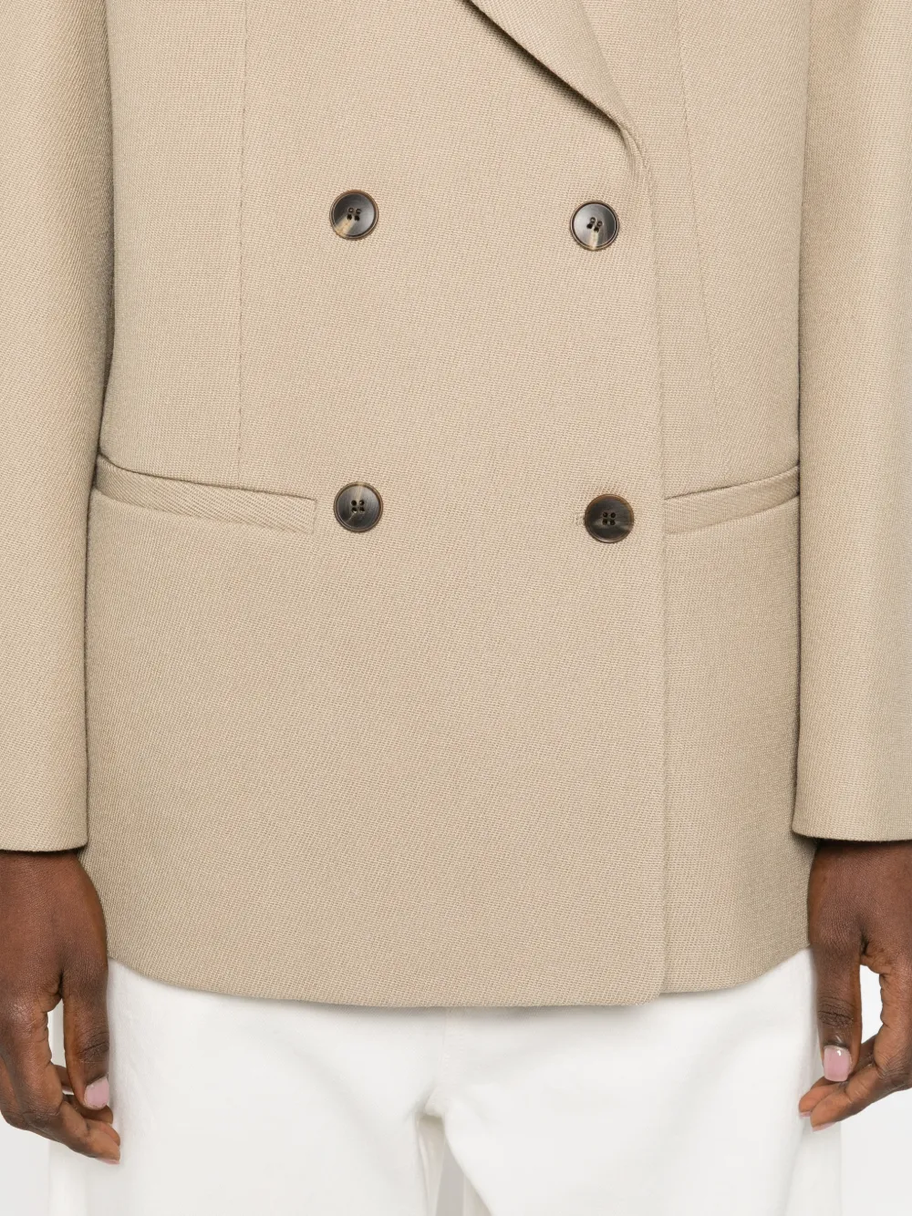 Double-Breasted Flap Pocket Jacket