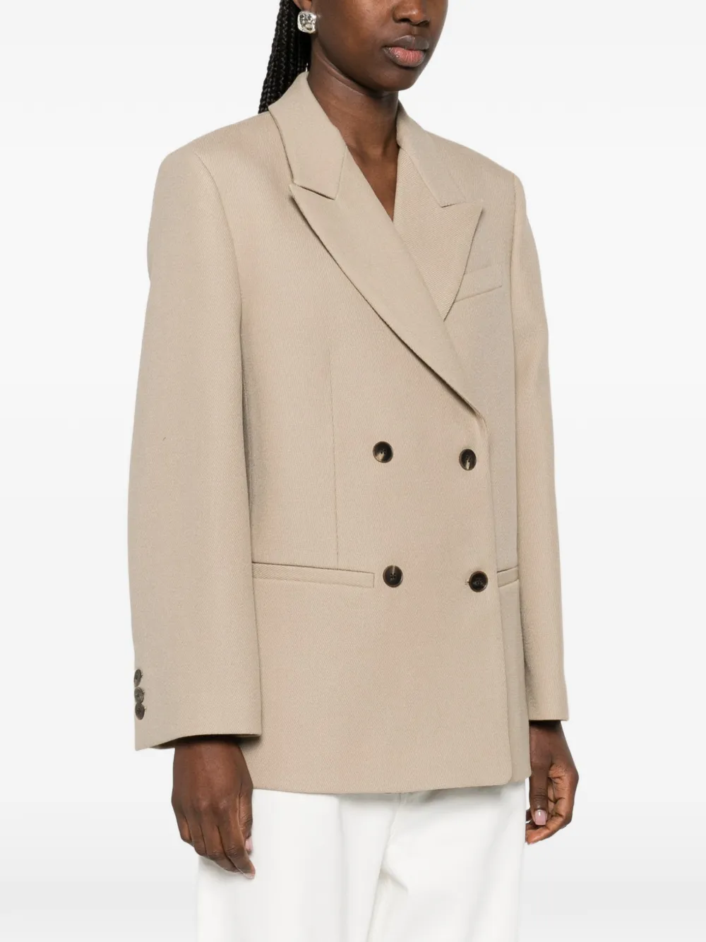 Double-Breasted Flap Pocket Jacket
