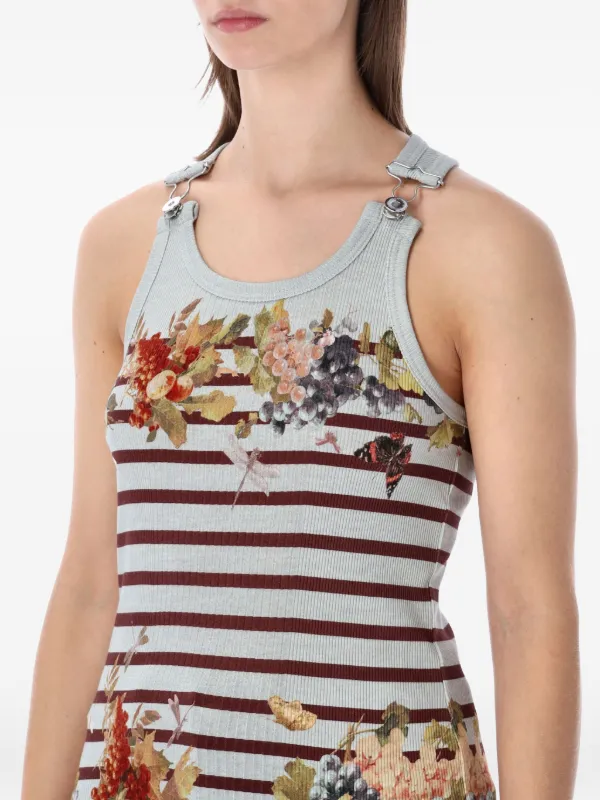 Jean Paul Gaultier タンクトップ JEAN PAUL GAULTIER - Tank top with lingerie garter | Leam Roma