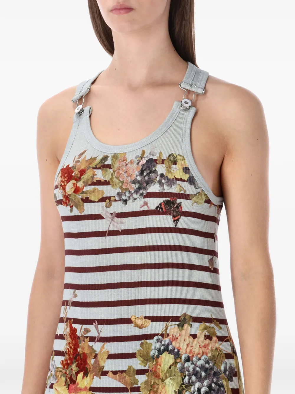Jean Paul Gaultier Jurk met bloemenprint Beige
