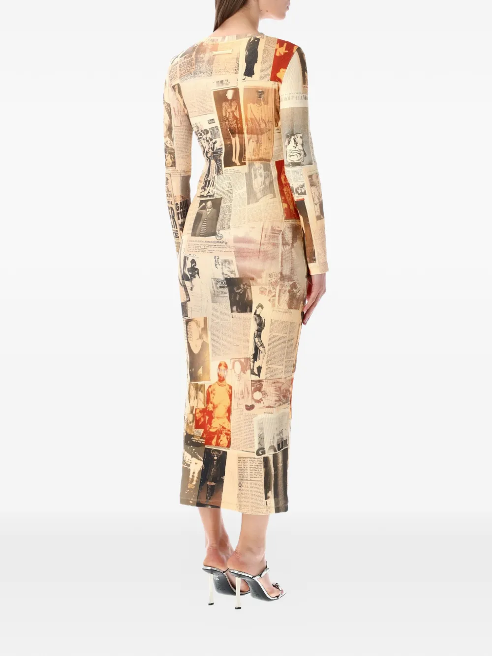 rib journal midi dress